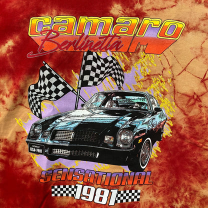 Chemistry Camaro Berlinetta Sensational 1981 Promo Tie Dye Crop Top Large