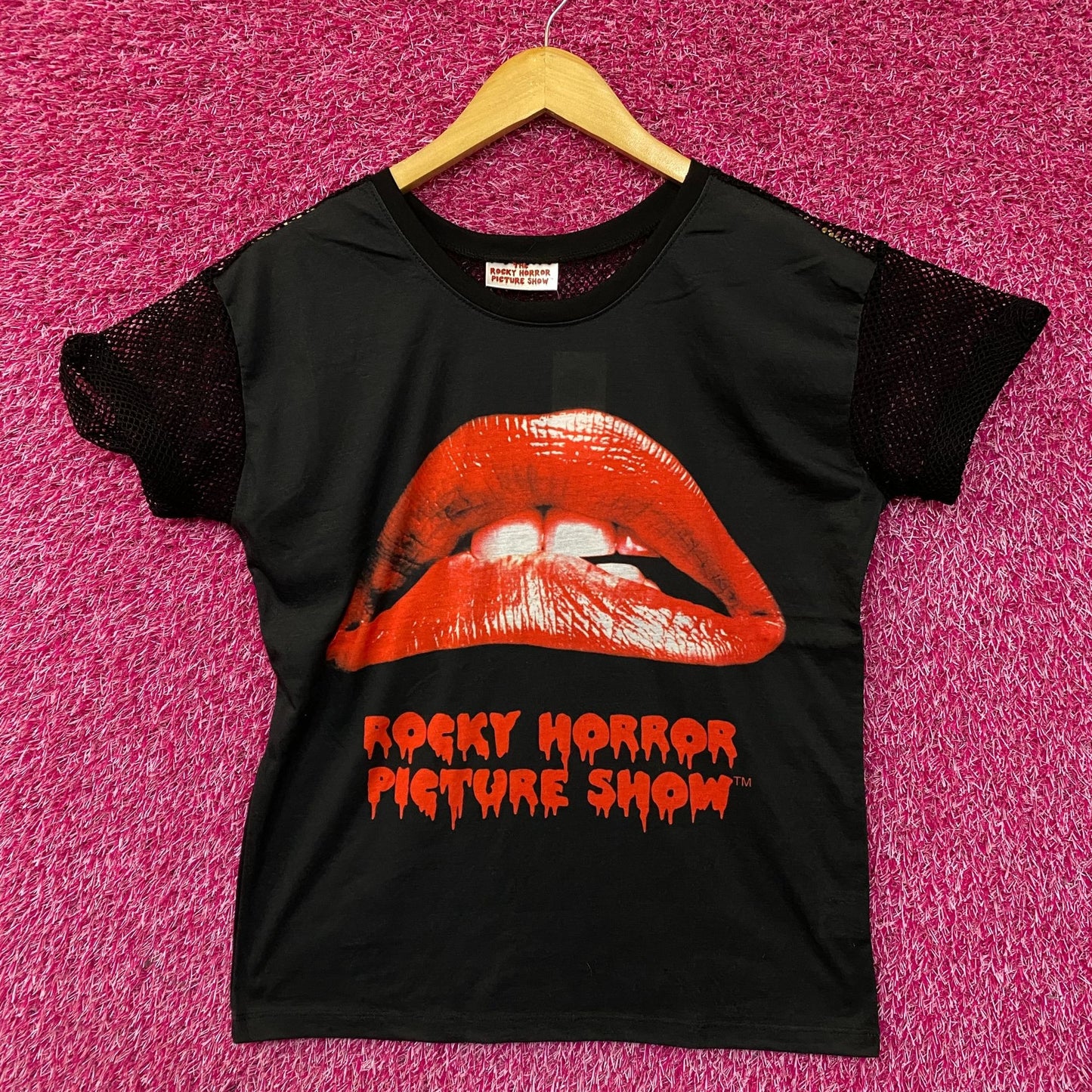 The Rocky Horror Picture Show Red Lips Mesh T-Shirt Medium