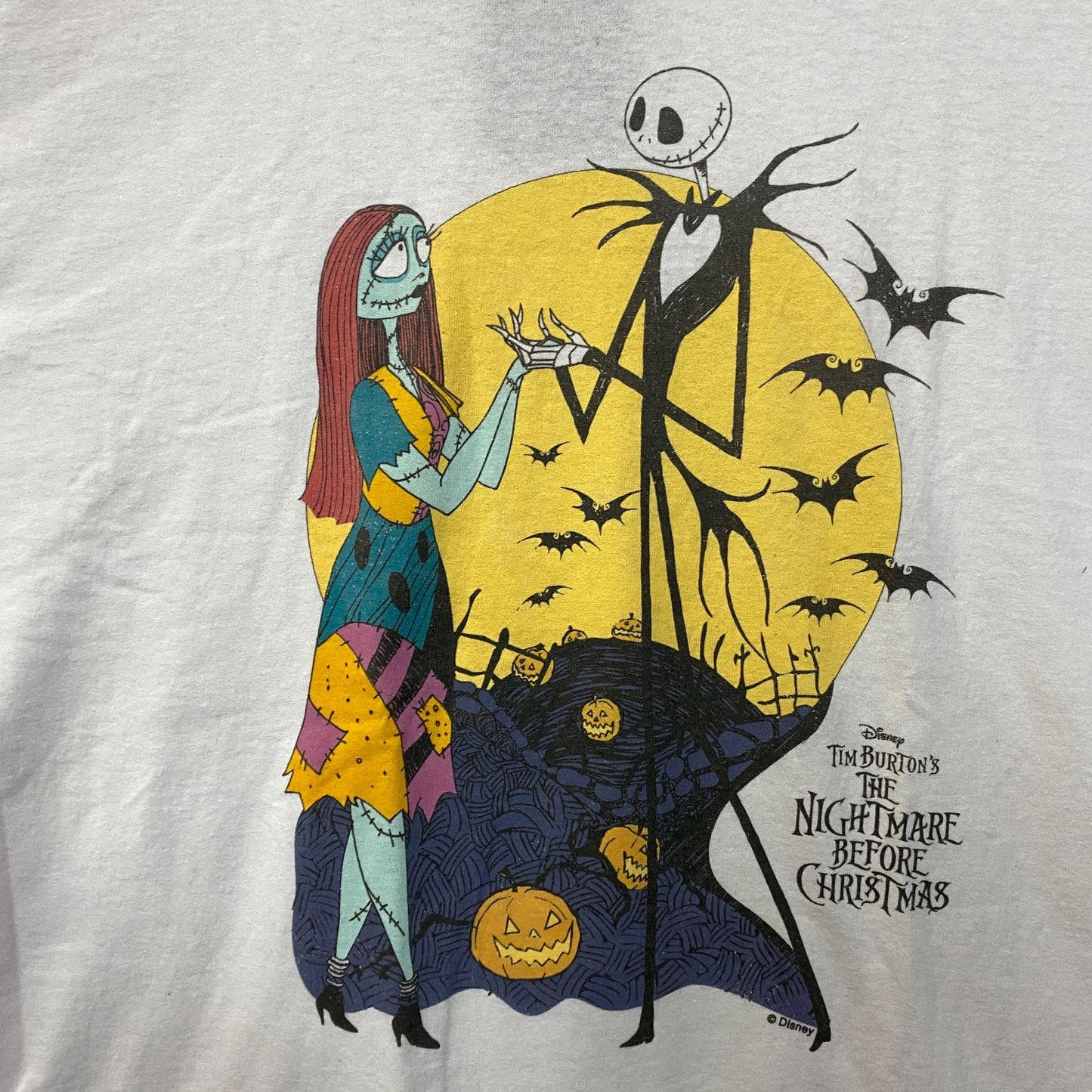 The Nightmare Before Christmas Jack and Sally T-Shirt Size XL