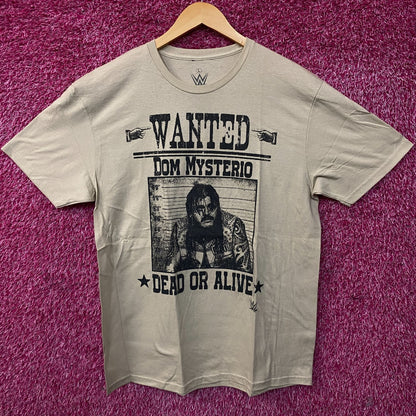 WWE Ripple Junction Dominik Mysterio "Wanted" Poster Graphic T-Shirt Large