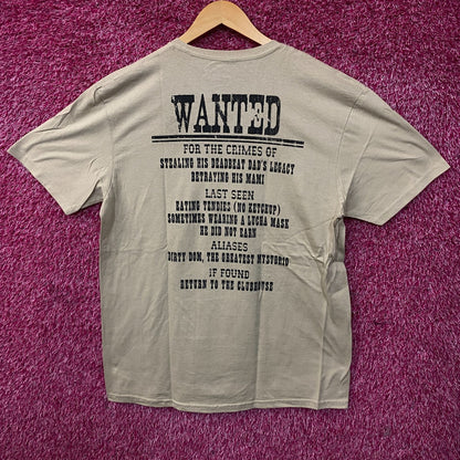 WWE Ripple Junction Dominik Mysterio "Wanted" Poster Graphic T-Shirt Large
