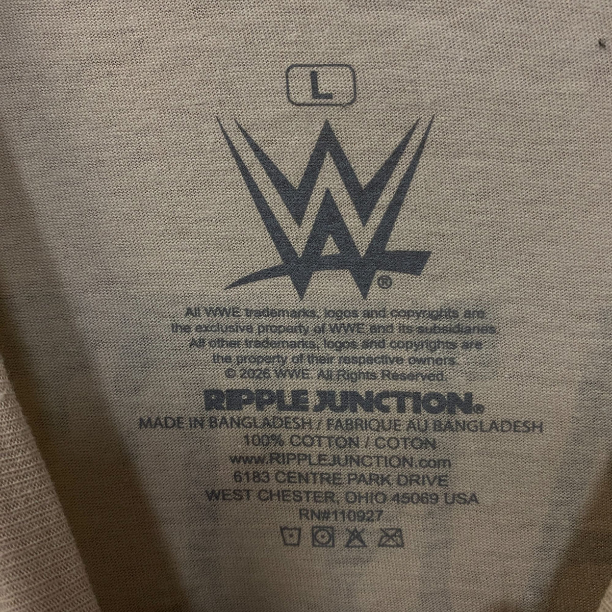 WWE Ripple Junction Dominik Mysterio "Wanted" Poster Graphic T-Shirt Large