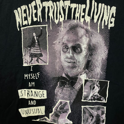 Beetlejuice Never Trust the Living T-Shirt Size Extra Large