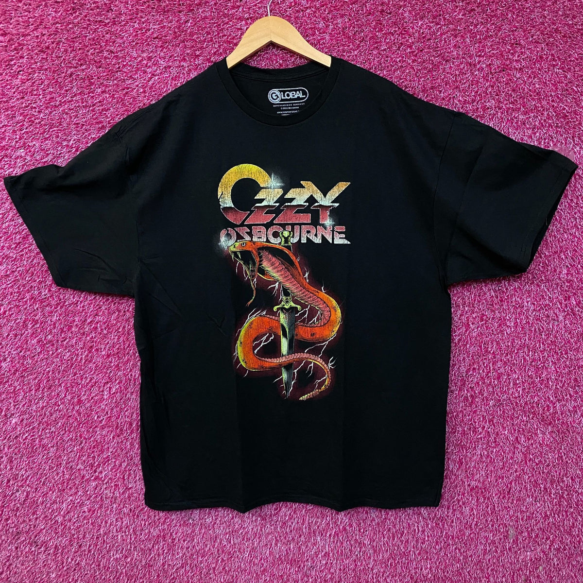 Ozzy Ozbourne Cobra Graphic Design T-Shirt 2XL