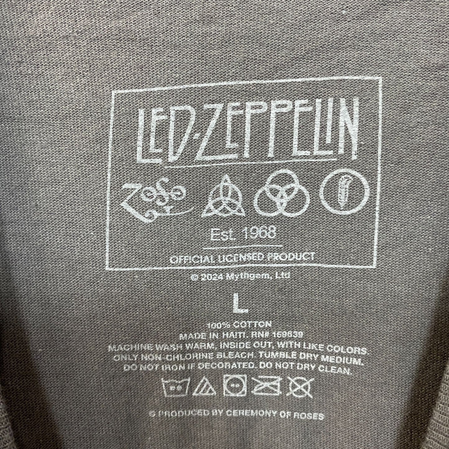 Led Zeppelin III Album Heavy Metal Rock Band T-shirt Large