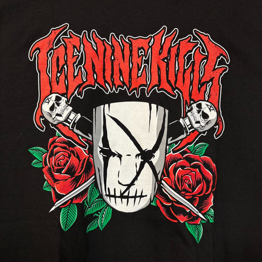 Ice Nine Kills Mask & Roses Grim Silence Mask Graphic Design T-Shirt XXXL