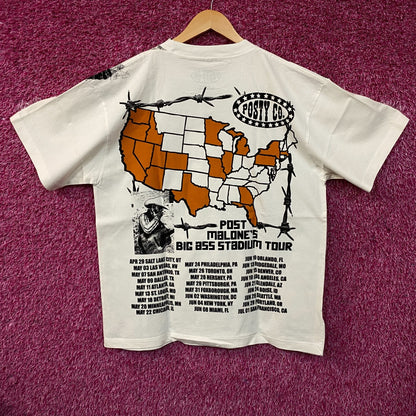 Post Malone "Big Ass Stadium Tour" All Over Print T-Shirt Large