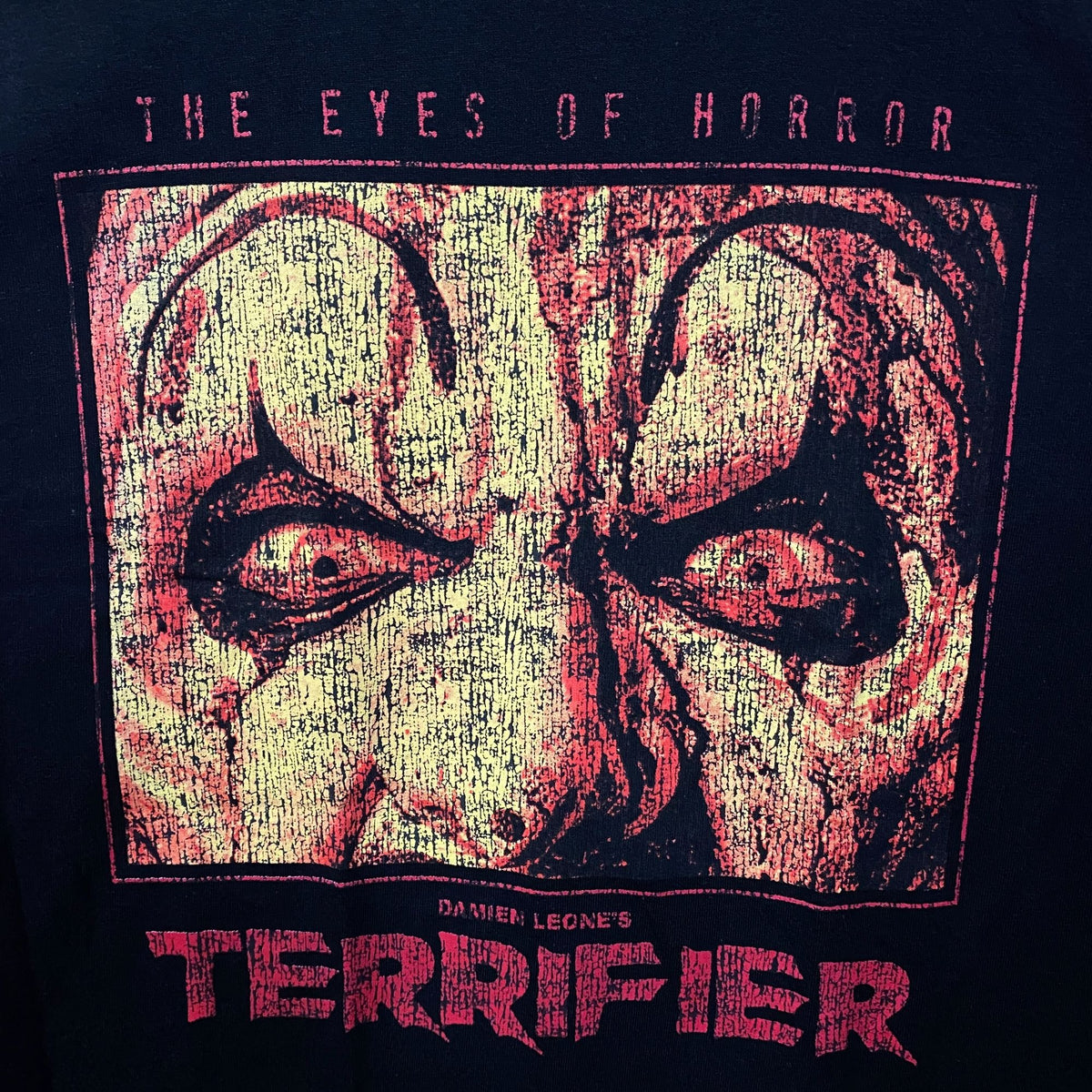 Terrifier "Eyes of Horror" Art The Clown Horror Graphic T-Shirt Medium