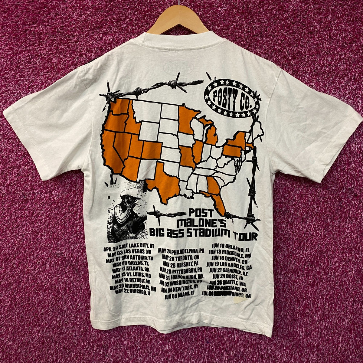Post Malone Big Ass Stadium Tour All Over Print T-Shirt Small
