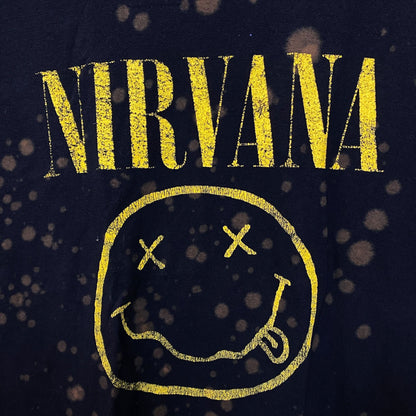 Nirvana Nevermind Bleach Dye Grunge Rock Tshirt size Medium