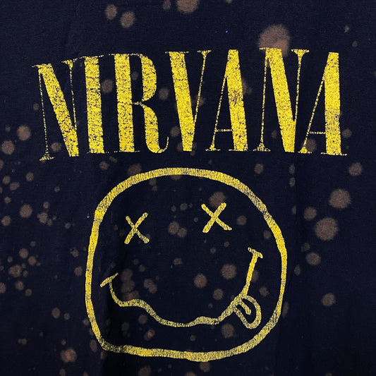 Nirvana Nevermind Bleach Dye Grunge Rock Tshirt size Medium
