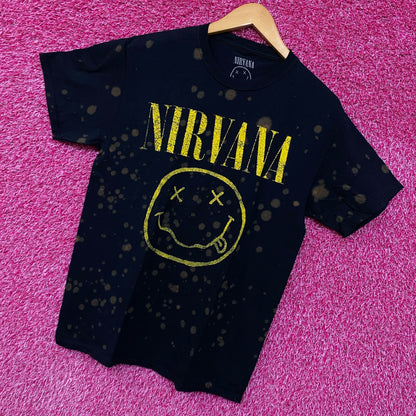 Nirvana Nevermind Bleach Dye Grunge Rock Tshirt size Medium