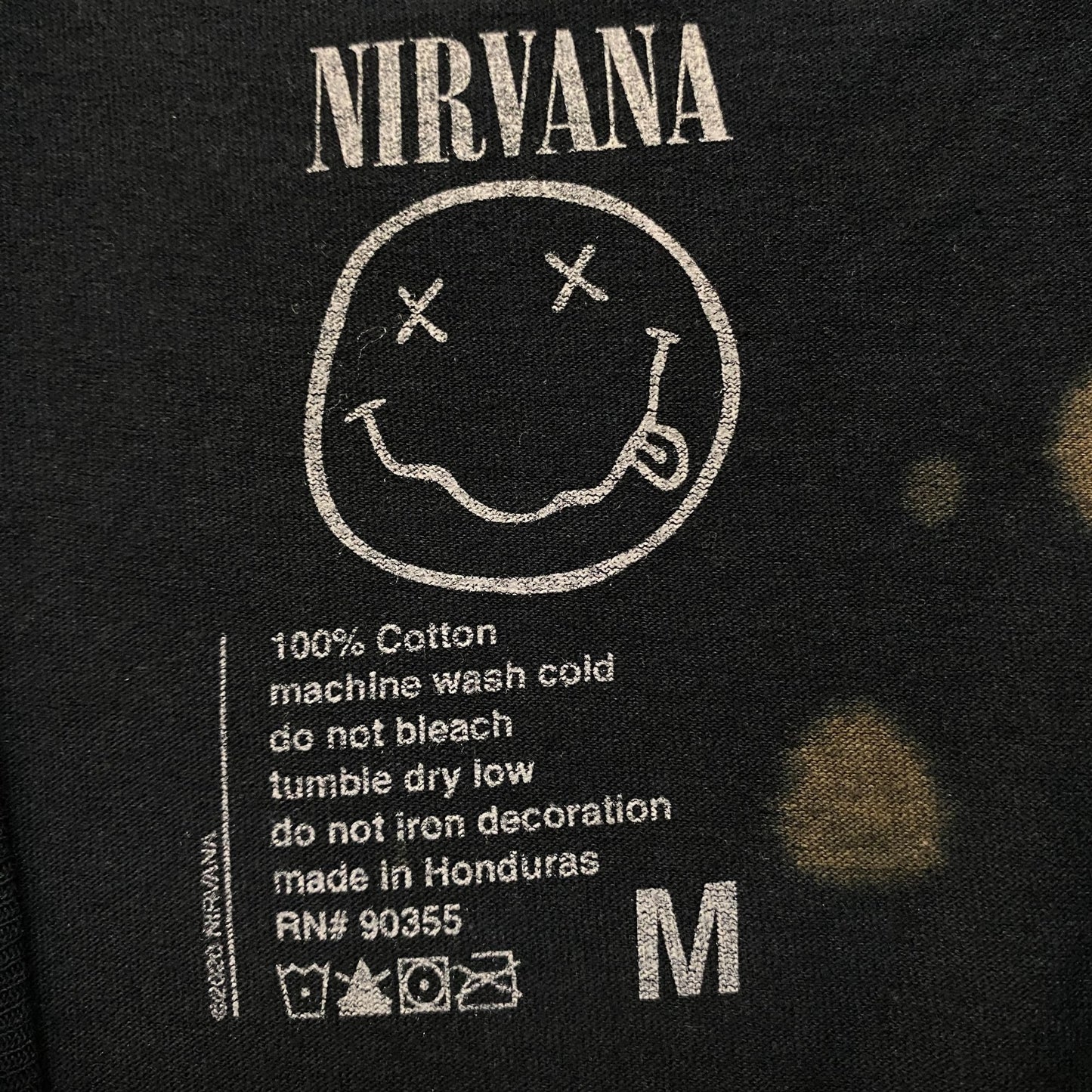 Nirvana Nevermind Bleach Dye Grunge Rock Tshirt size Medium