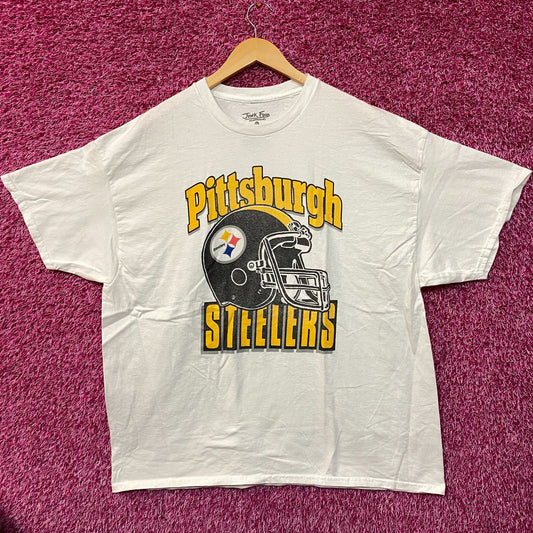 Junk Food Pittsburgh Steelers Football Helmet Logo T-Shirt XL