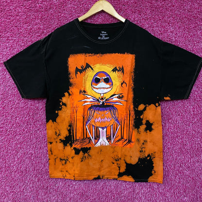 The Nightmare Before Christmas Jack Skellington Pumpkin Dip Dye T-Shirt Large