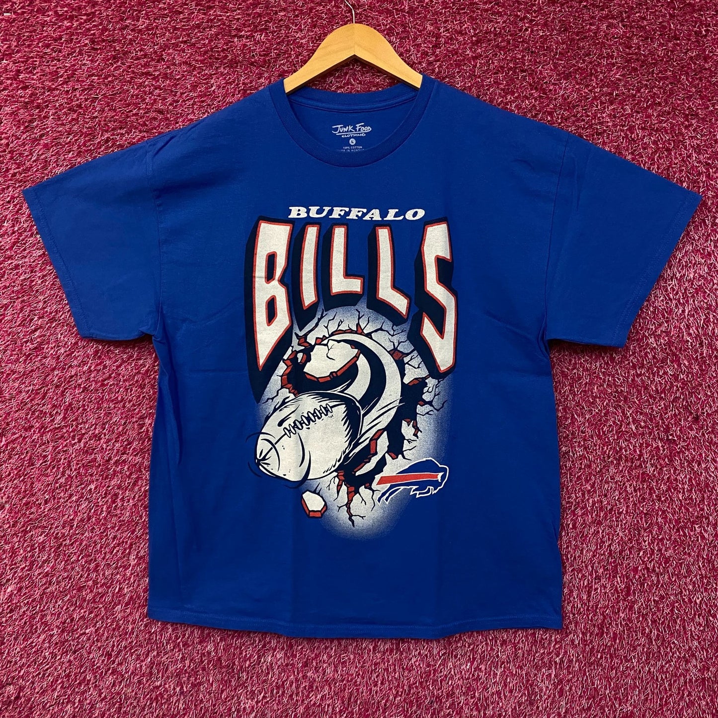 Junk Food NFL Buffalo Bills Blue Logo T-Shirt Large
