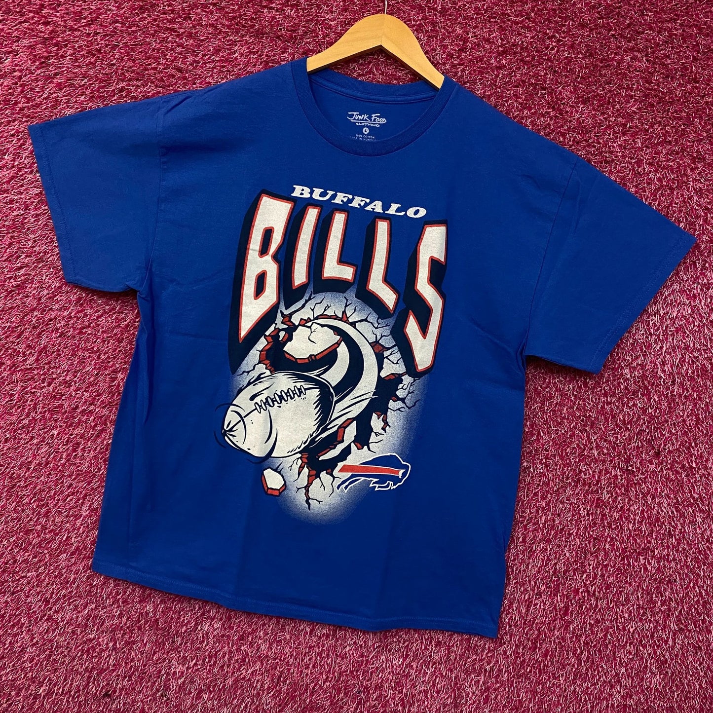 Junk Food NFL Buffalo Bills Blue Logo T-Shirt Large