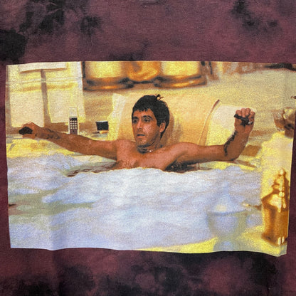 Scareface Tony Montana Maroon Tie Dye T-Shirt XL