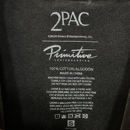 Primitive x Tupac Double Finger Hip-Hop T-Shirt Small
