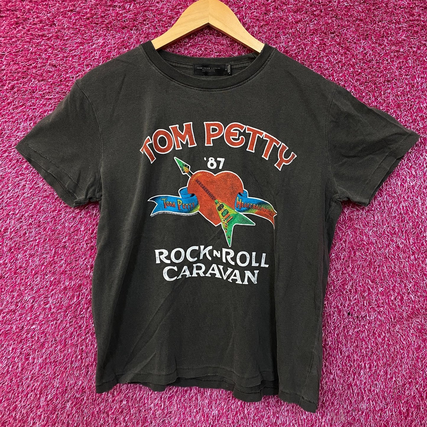 Junk Food Clothing Tom Petty Rock 'n' Roll Caravan Women's Tee Small