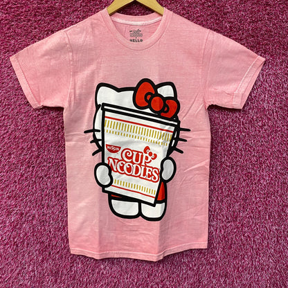 Sanrio Hello Kitty x Nissin Cup Noodles Pink T-Shirt Small