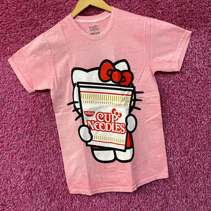 Sanrio Hello Kitty x Nissin Cup Noodles Pink T-Shirt Small