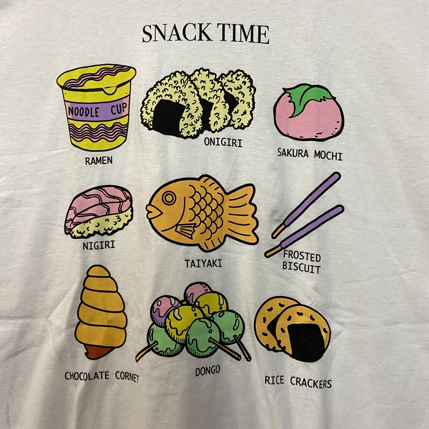 Snack Time Kawaii Snacks Tshirt size 1