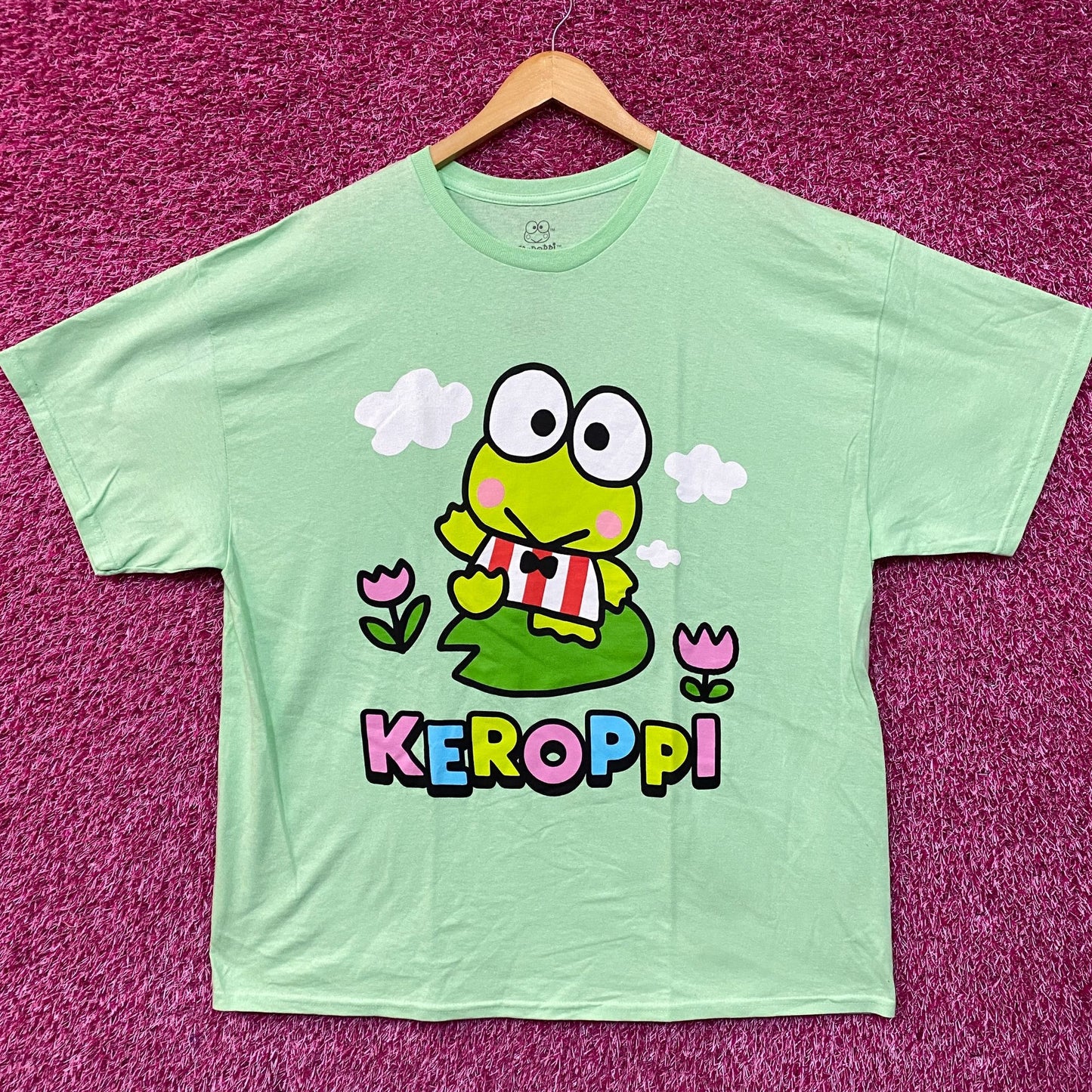 Keroppi Sunny Spring Day by Sanrio Kawaii T-Shirt XL