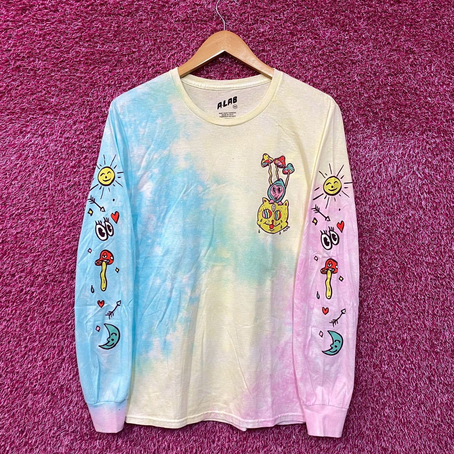 Alab tie dye LS shirt size medium