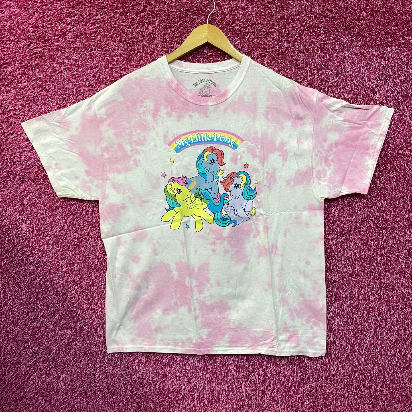 My Little Pony Graphic Print Pink Tie Dye T-Shirt Size XL