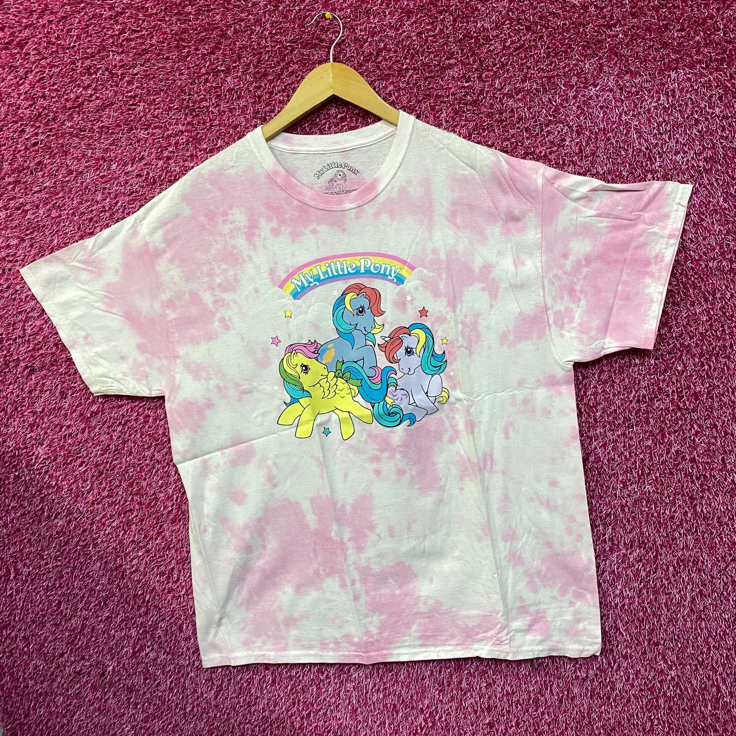 My Little Pony Graphic Print Pink Tie Dye T-Shirt Size XL
