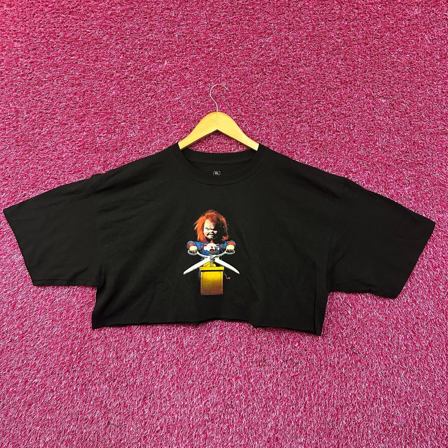 Chucky Killer Cut Childs Play Horror Franchise Crop Top XL