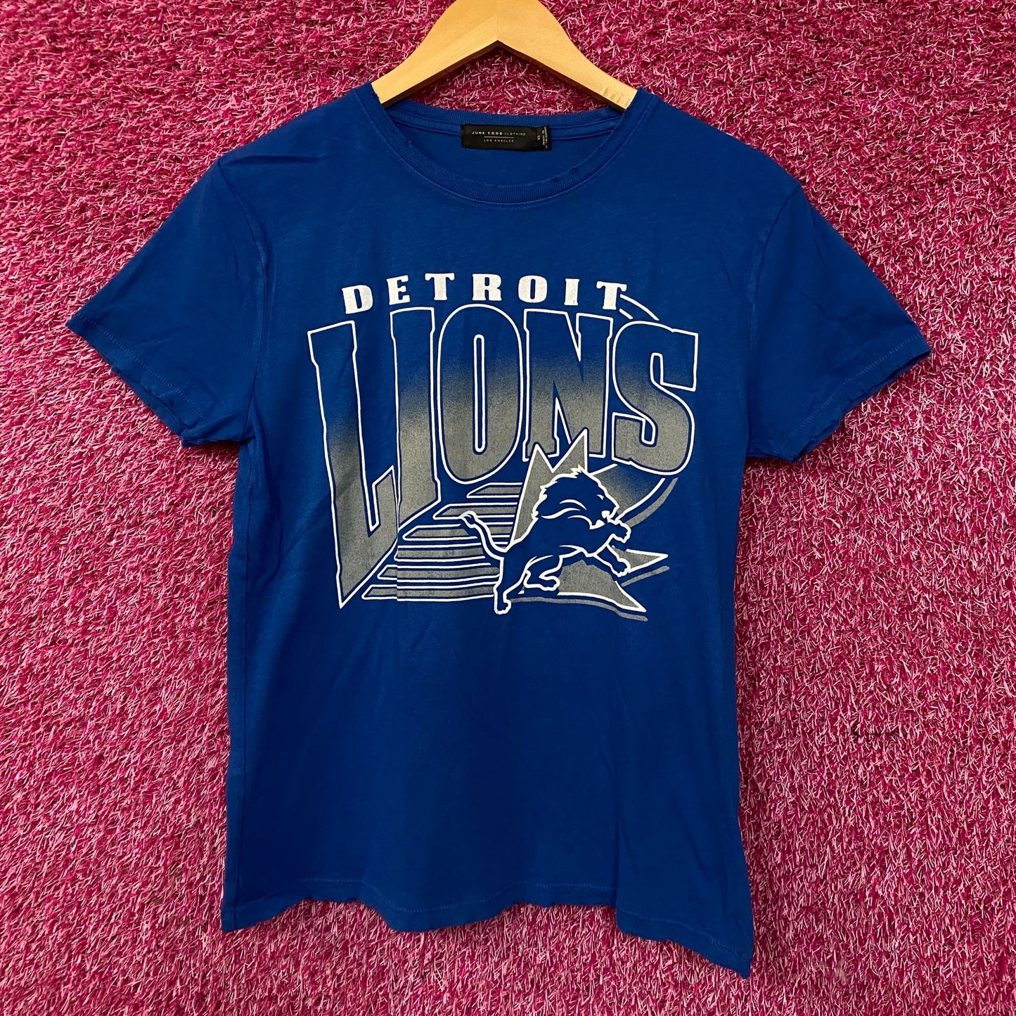 Junk Food Clothing Detroit Lions Vintage Style Women's Tee XS