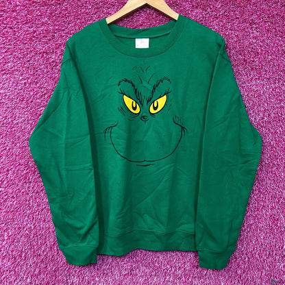 The Grinch Face Guly Christmas Sweater size Medium