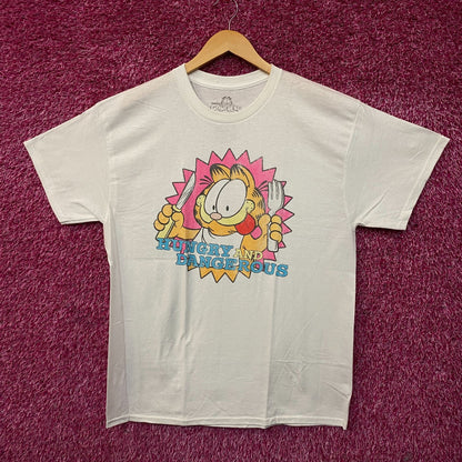 Garfield Hungry and Dangerous Graphic T-Shirt Large