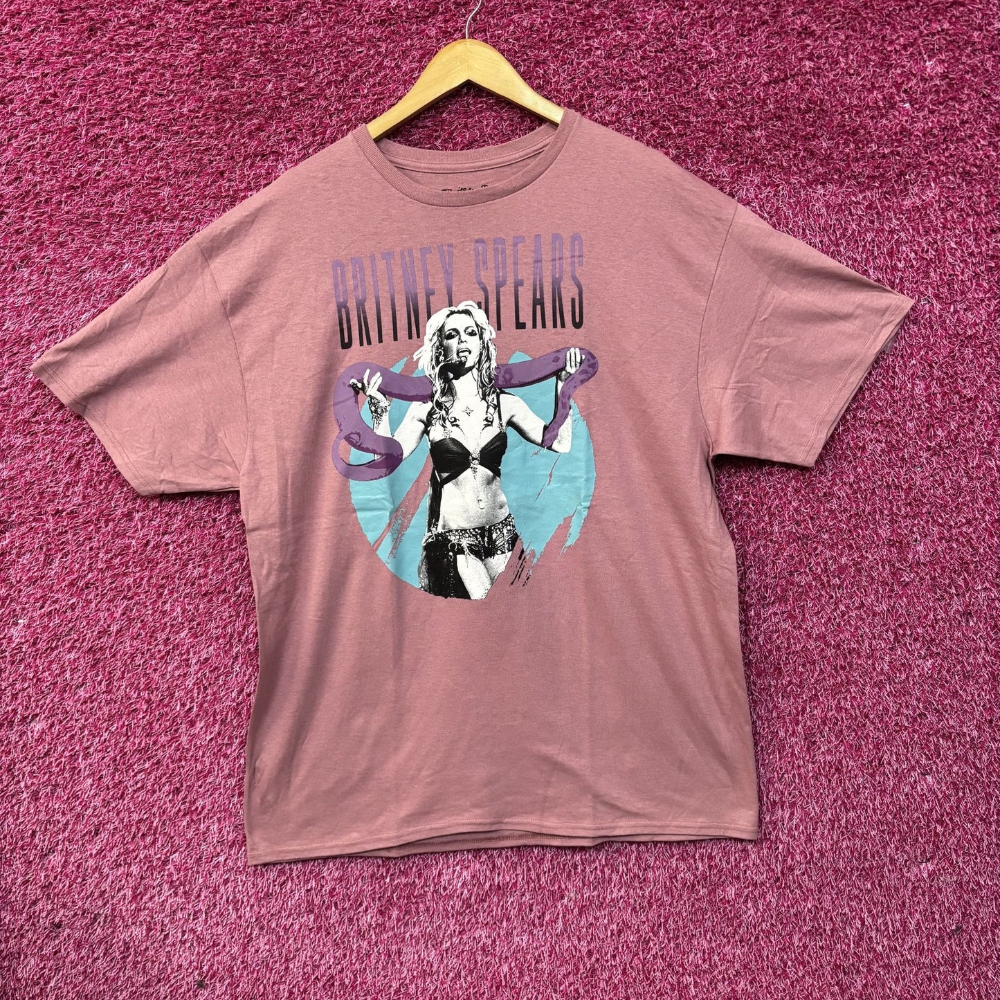 Britney Spears Snake Pink T-Shirt XL