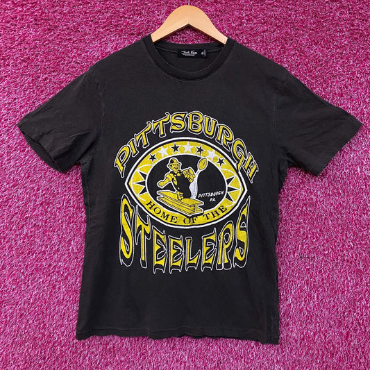 Junk Food Clothing Pittsburgh Steelers Home Vintage Women's Tee Medium