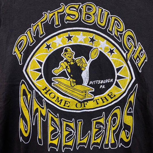 Junk Food Clothing Pittsburgh Steelers Home Vintage Women's Tee Medium