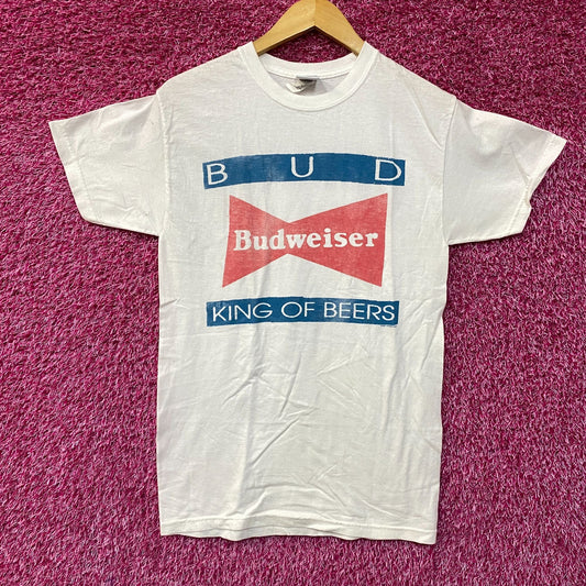 Budweiser King Of Beers Bowtie Logo Bud Graphic Design T-Shirt Extra Small
