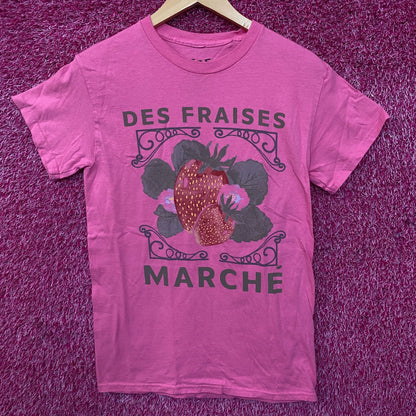 Junk Food Des Fraises Marché Cute Graphic T-Shirt XS