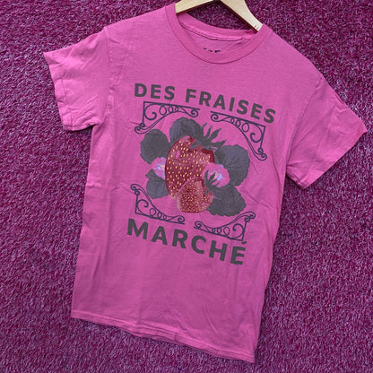 Junk Food Des Fraises Marché Cute Graphic T-Shirt XS