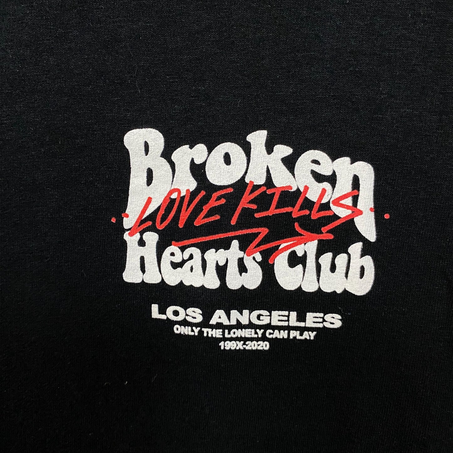 Fashion Nova Broken Hearts Club Graphic Tee Small