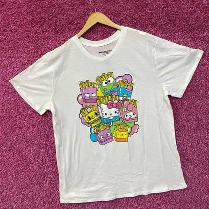 Hello Kitty & Friends French Fry Character Boxes T-Shirt 2XL