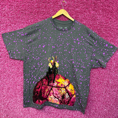 Loki Sitting on Planet Comic Book T-shirt size 2XL