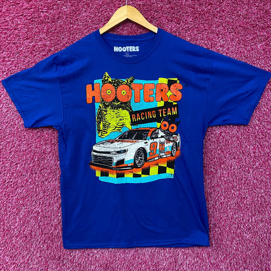 Hooters Racing Team Race Car Number 9 Graphic Design T-Shirt Large