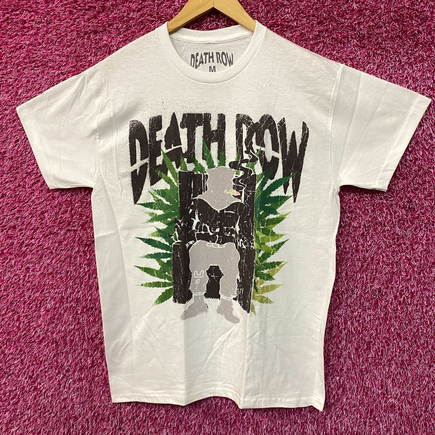 Death Row Records Puffy Electric Chair Inmate Logo Rap Tee Medium