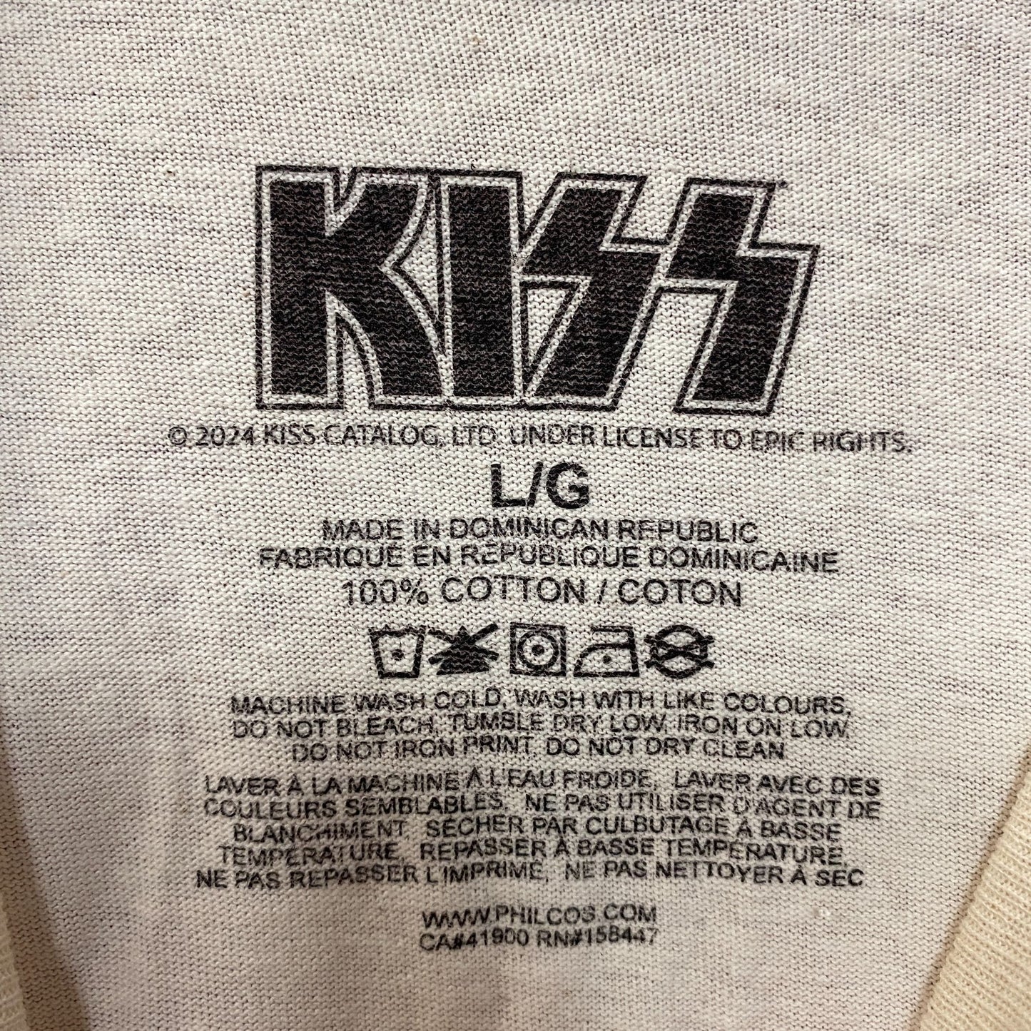 Philcos Kiss Leopard Lips Glam Metal Band T-Shirt Large