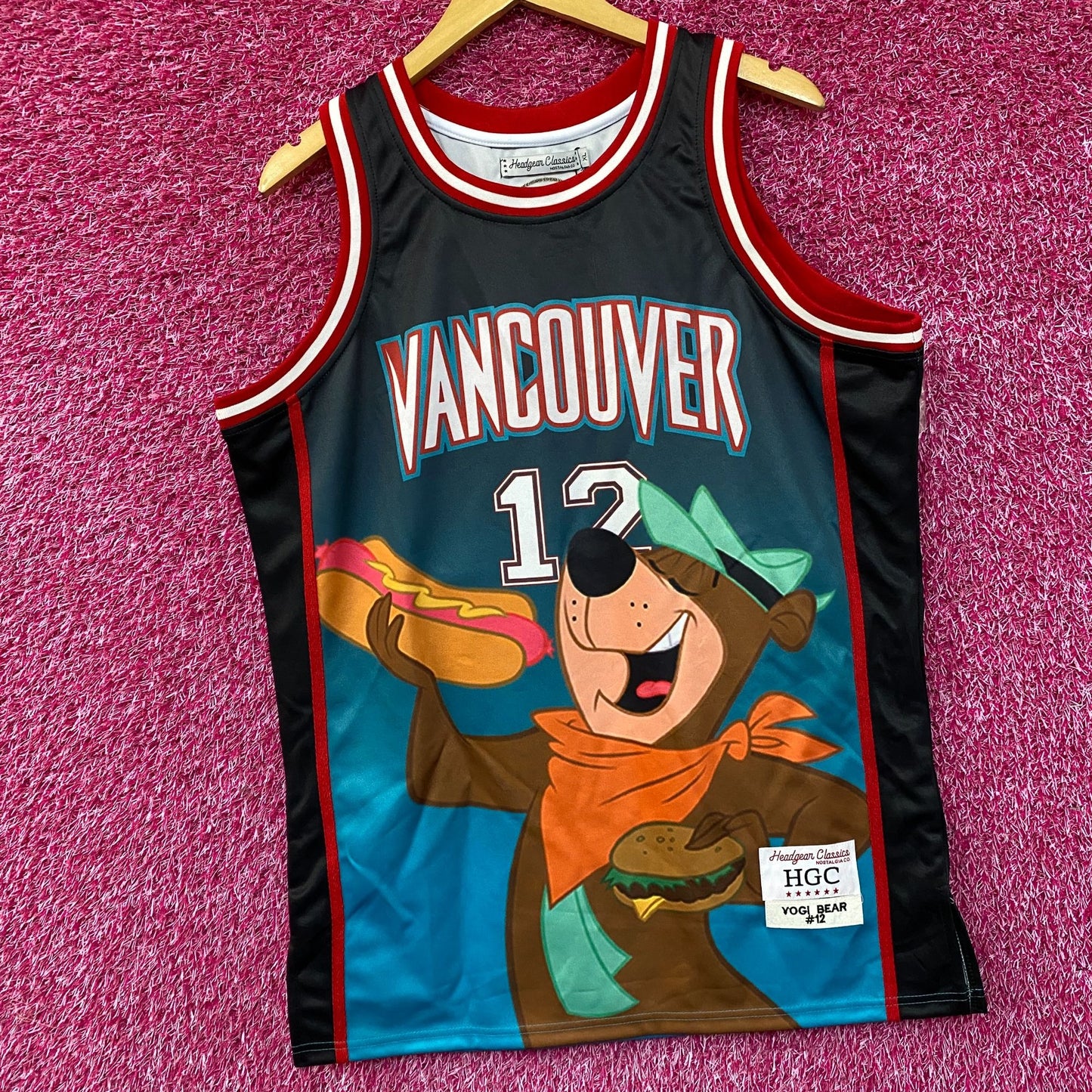 Headgear Classics Yogi Bear Vancouver Basketball Jersey XL