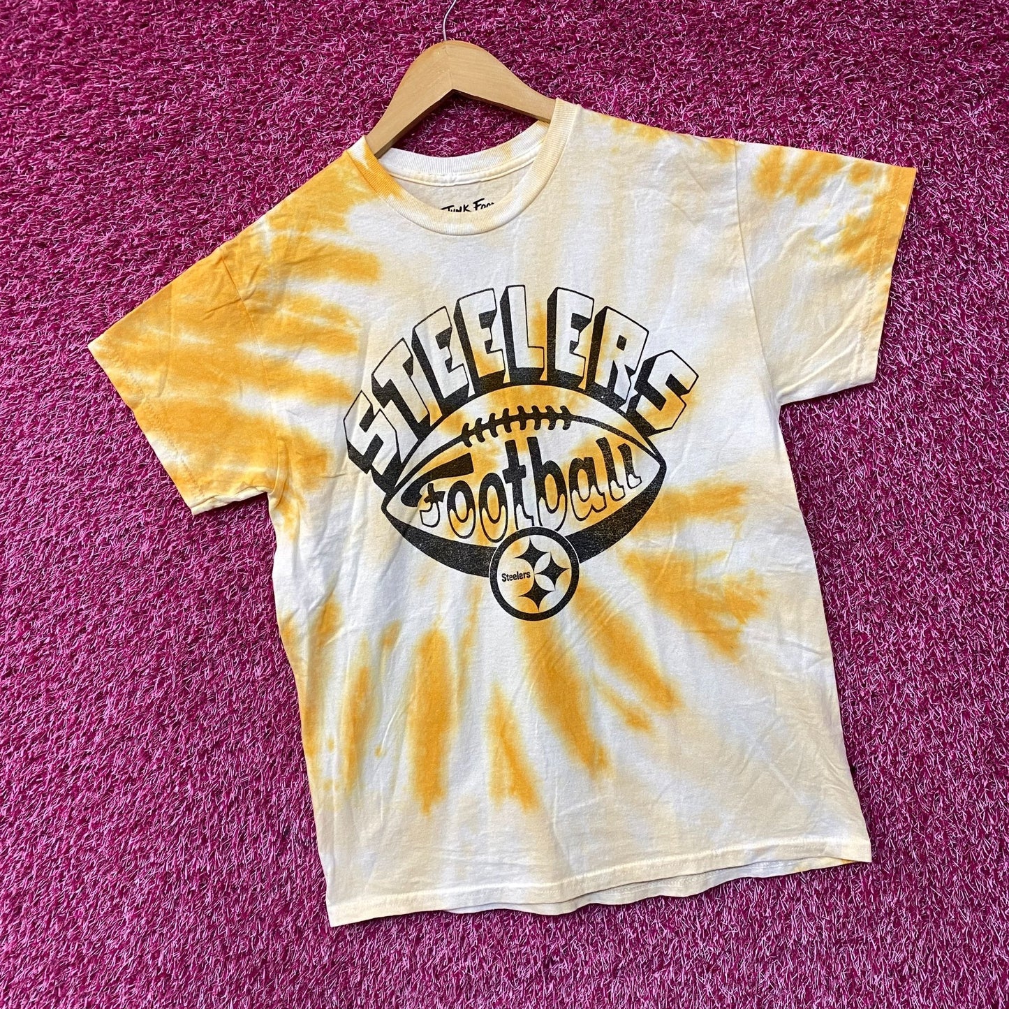 Junk Food Pittsburgh Steelers Football Tie Dye T-Shirt Small