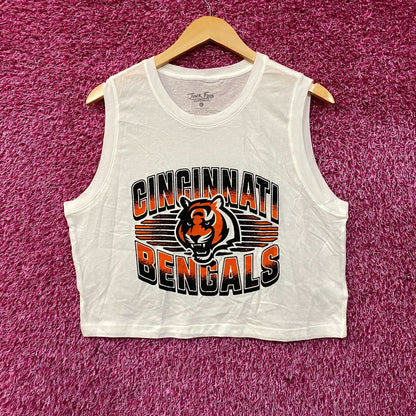 Junk Food Clothing NFL Cincinnati Bengals Cropped Sleeveless T-Shirt Large